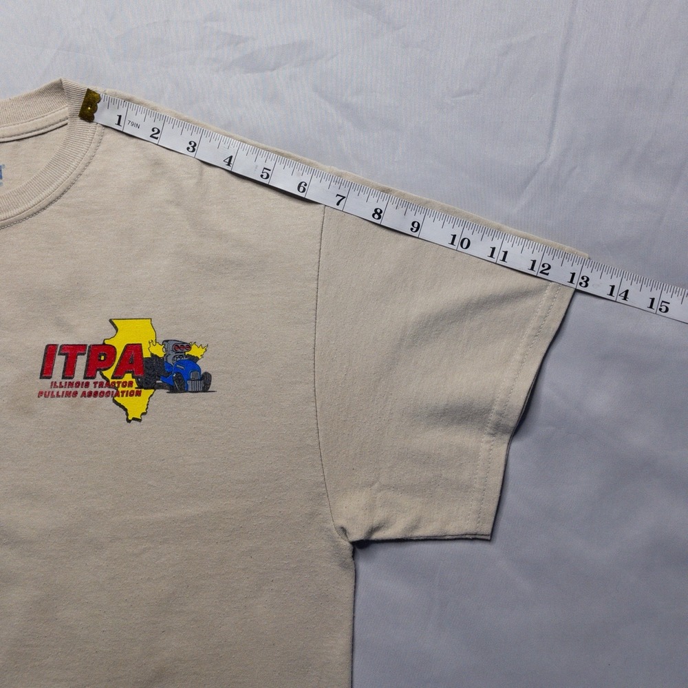 Vintage Y2k ITPA Tractor Pulling Shirt M Race Car Graphic Illinois Event Tee - Picture 9 of 10